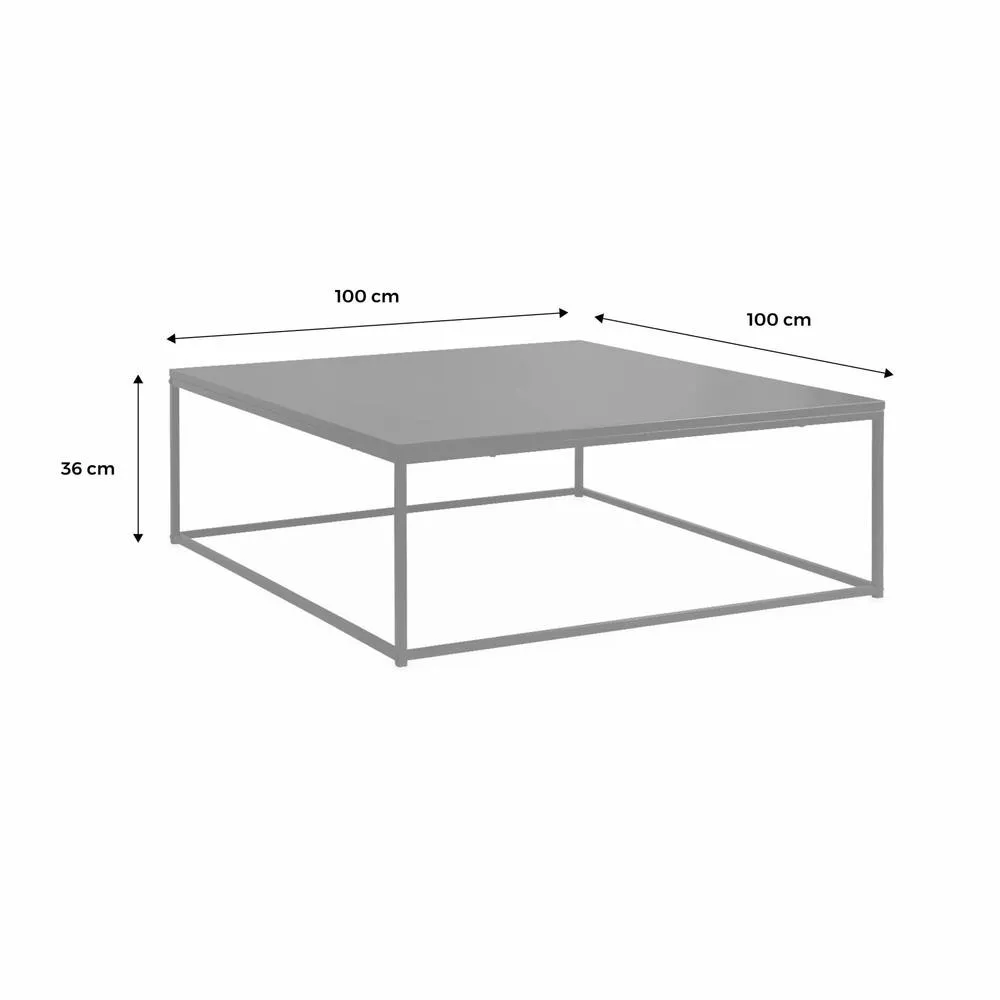 sweeek Industrielle square metal coffee table in Black 5