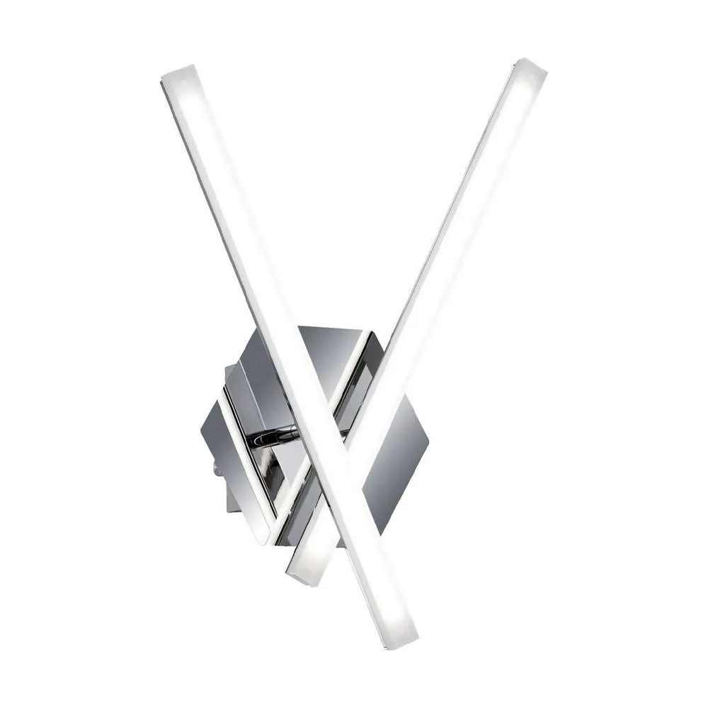Netlighting Modern LED Wall Lamp Chrome Warm White 3000K 1000lm in Grey