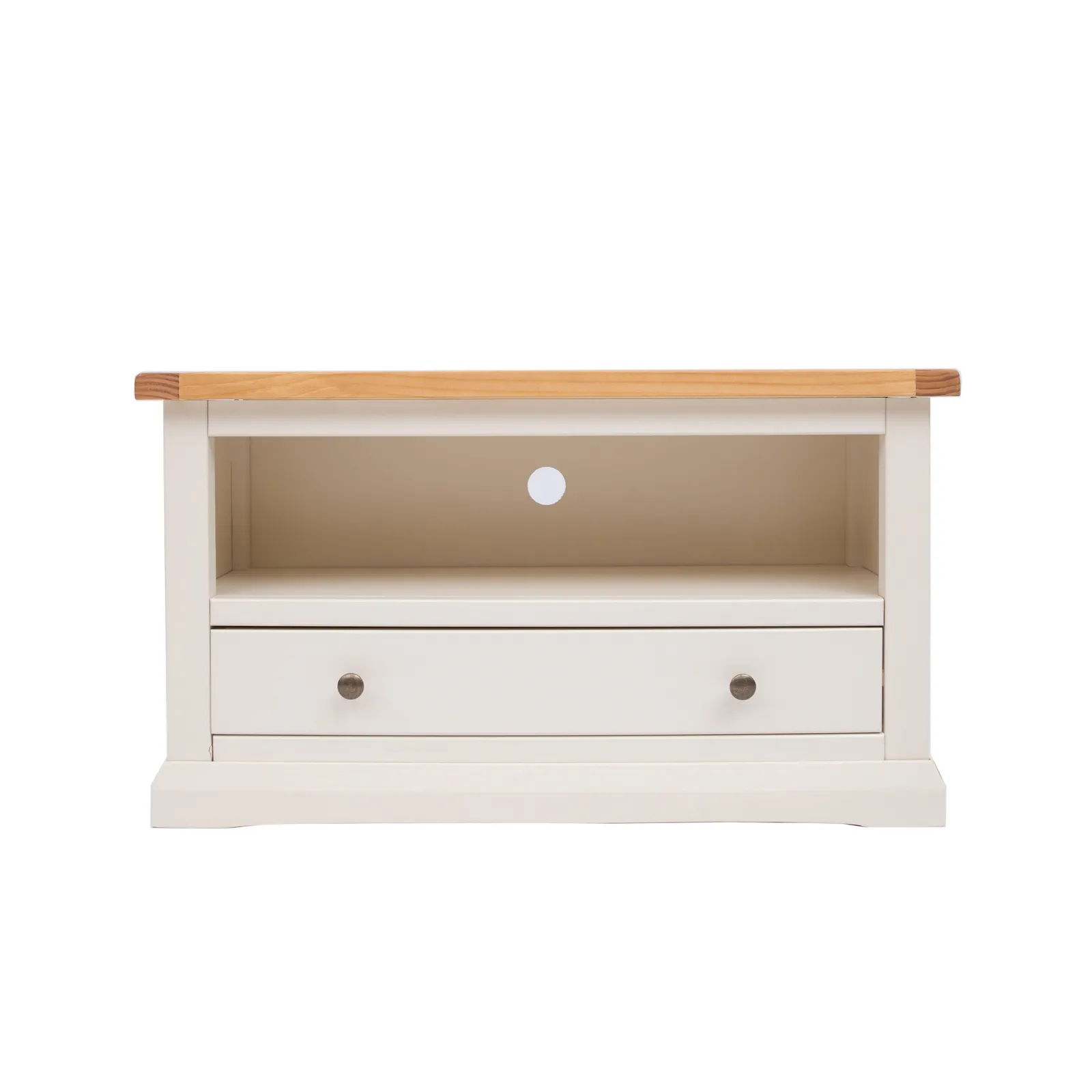 Cabinet Bits Castelli Off-White 1 Drawer TV Cabinet Brass Knob