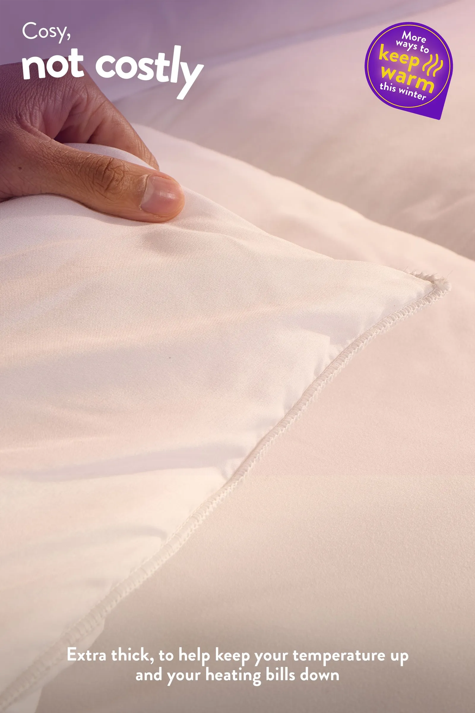 Slumberdown Cosy Nights 15 Tog Winter Duvet in White 3