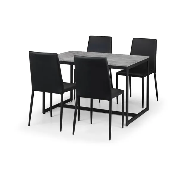 Jazz Set of 4 Dining Chairs, Faux Leather 6