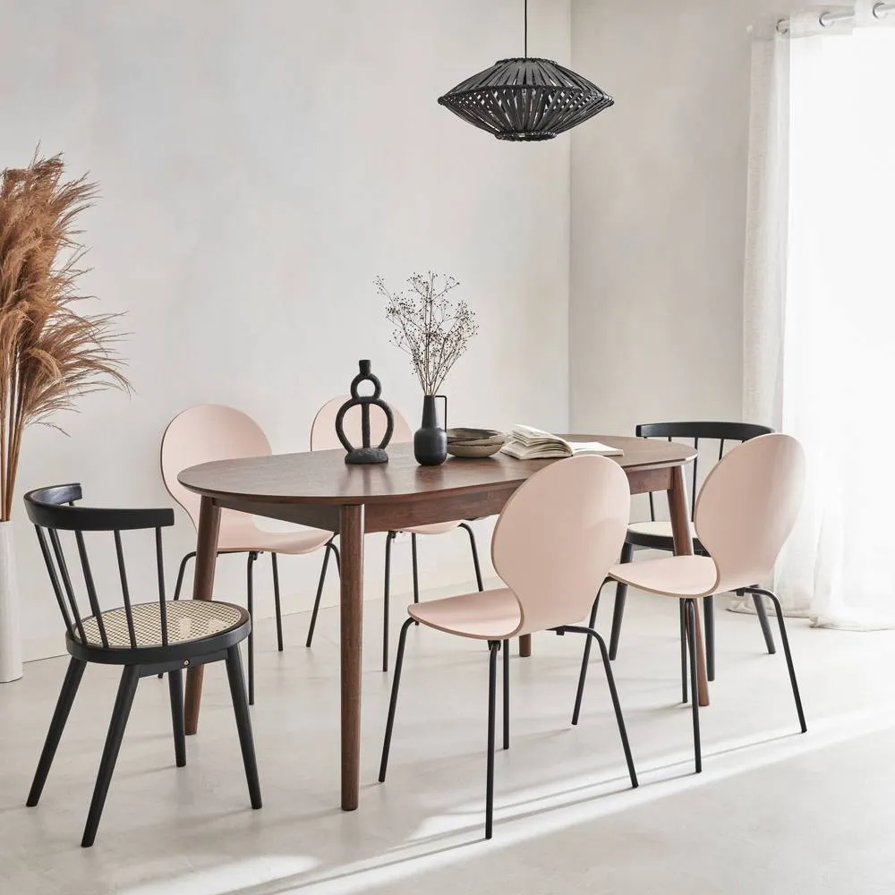 sweeek 6 to 8-seater extendable oval dining table in Dark Brown 4