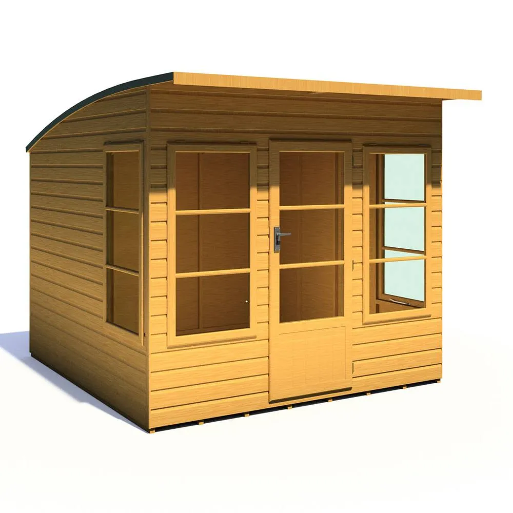 Shires Orchid 8 x 8 Feet Summerhouse - L239 x W239 x H215.9 cm in Light Brown 2