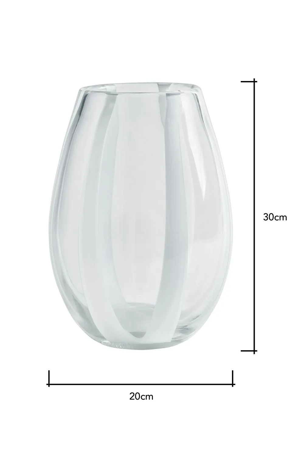 BHS Clear Glass & Opal Vase 5