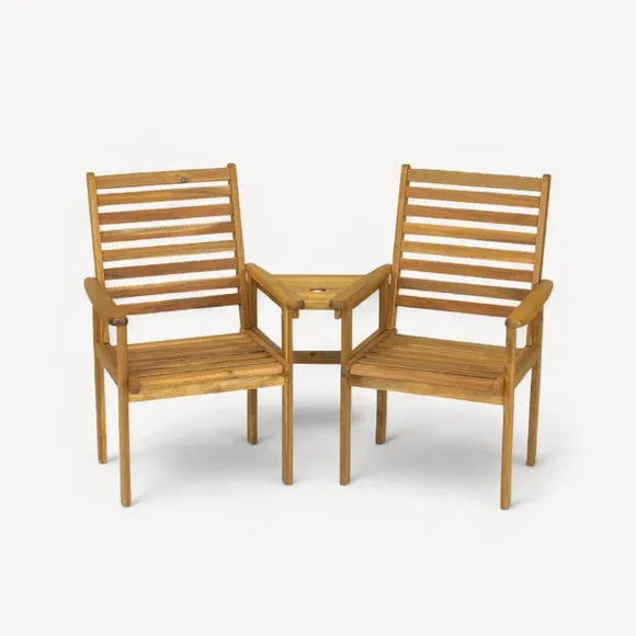 Napoli 2 Seat Wooden Companion Set 4