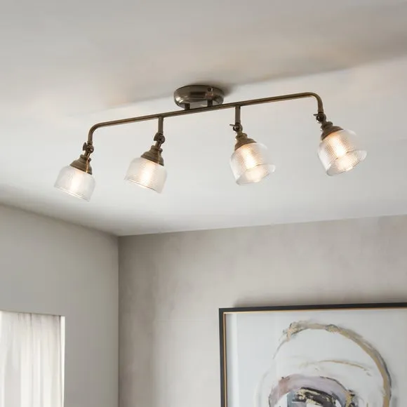 Amesbury Industrial 4 Light Adjustable Spotlight Bar