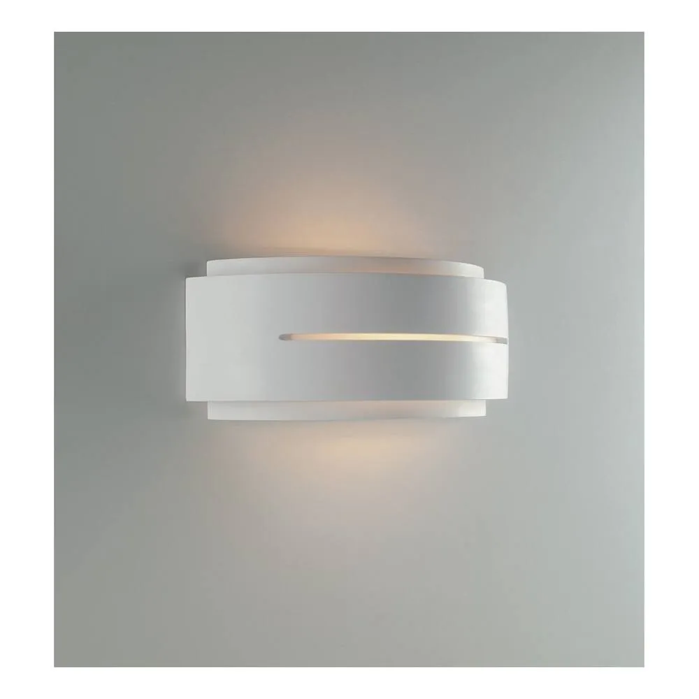 Netlighting Scott Flush Paintable Plaster Wall Light White E14