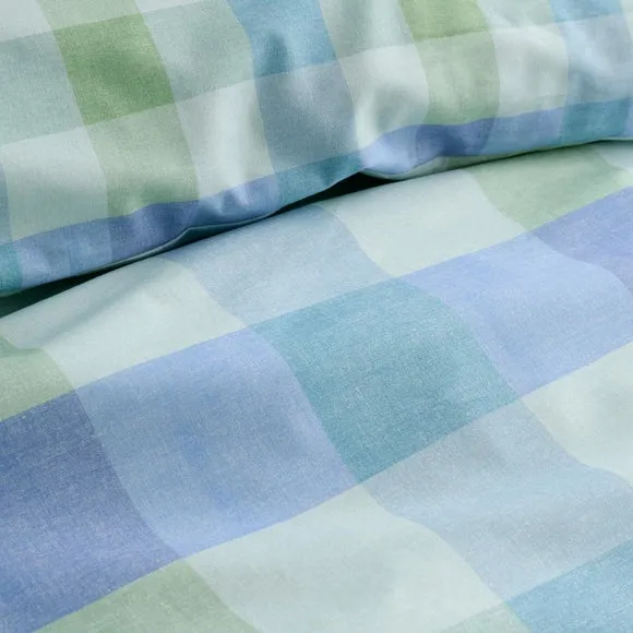 Fusion Block Check Polycotton Duvet Cover & Pillowcase Set 2