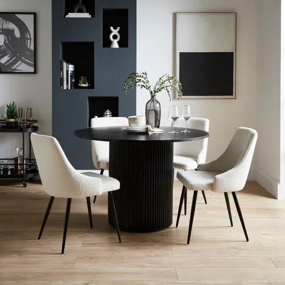 Ariana Set of 2 Dining Chairs, Boucle 2