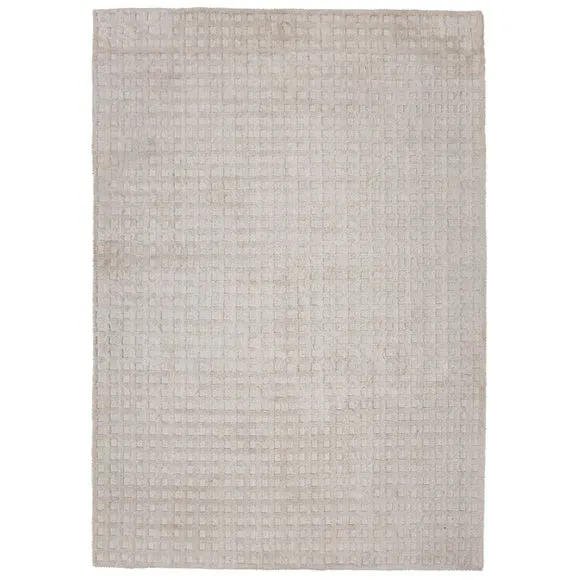Textured Grid Checked Rug 5