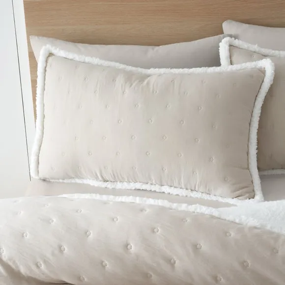 Catherine Lansfield Cosy Nori Soft Sherpa Duvet Cover and Pillowcase Set 2