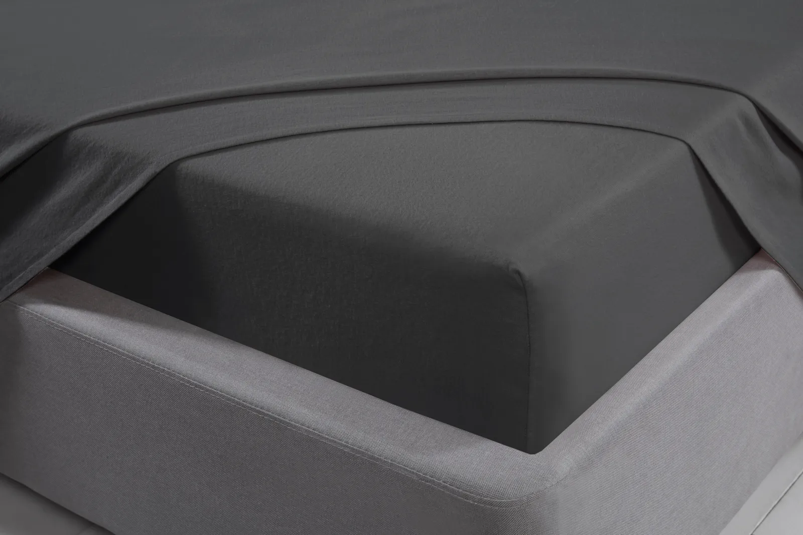 Smart Living 100% Brushed Cotton Flannelette Luxury 35cm Deep Fitted Sheet in Charcoal 2