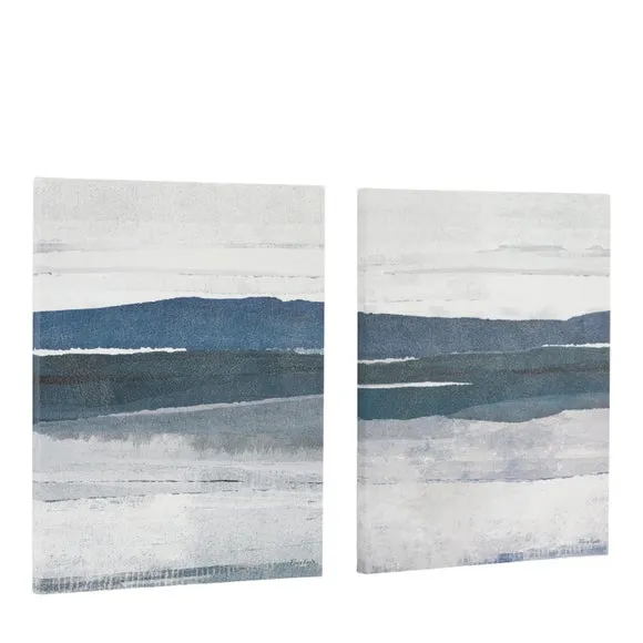 Cedar and Sage Set of 2 Neutral Abstract Canvases 6