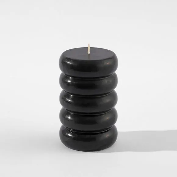 Unscented Rib Shaped Pillar Candle 2