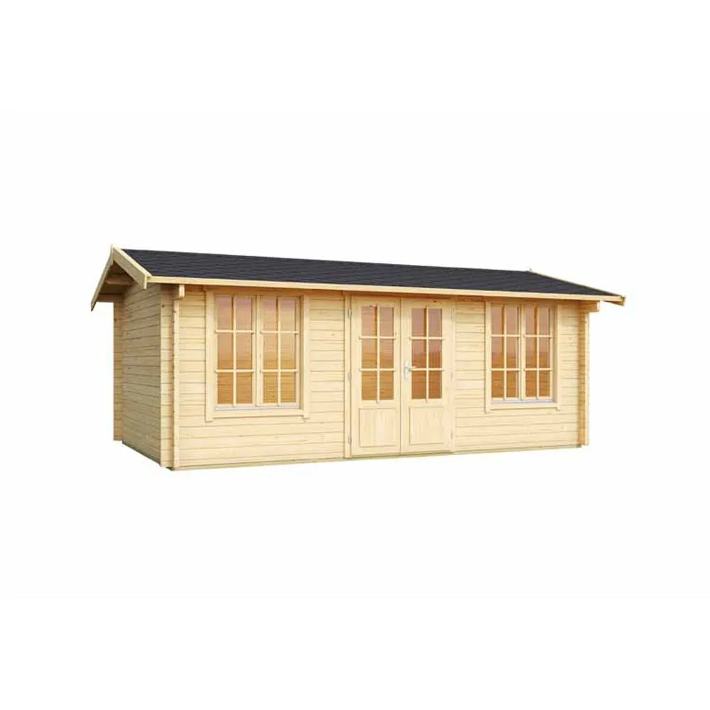 Lasita Maja Ltd Pembrokeshire 53-Log Cabin, Home Office - L540xW345.8xH239.4 cm in Brown 2