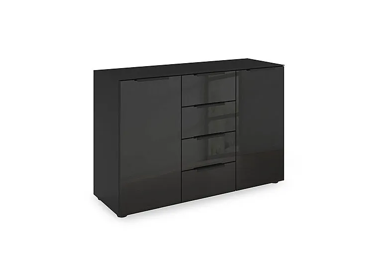 Haven 4 Drawer 2 Door Décor Chest with Glass Front