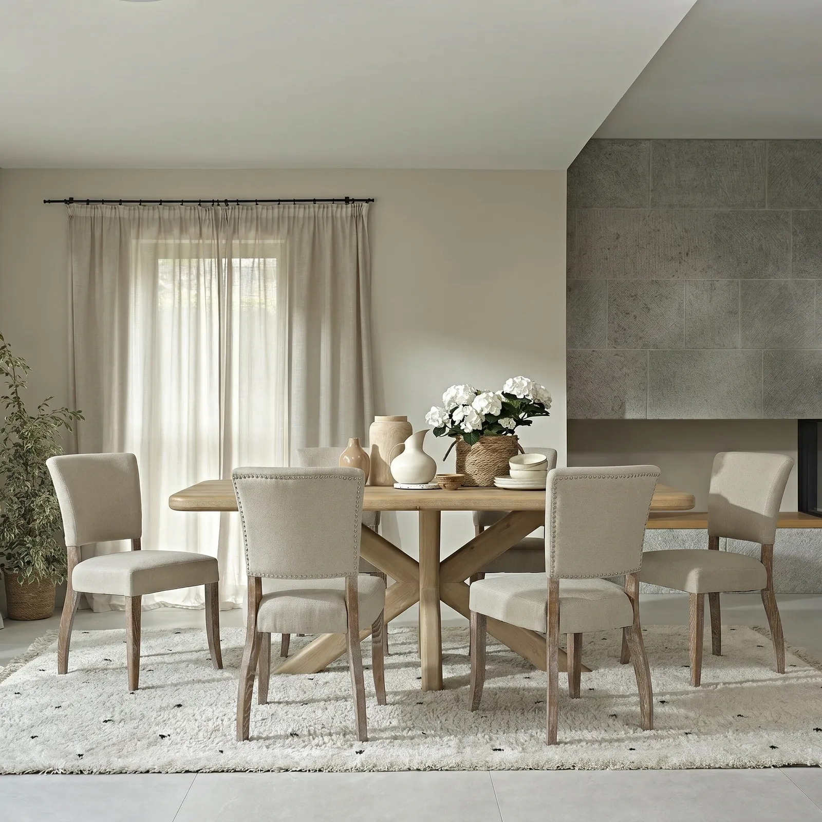Folkstone Dining Table 200X100X77 Cm, Neutral Oak | Barker & Stonehouse 2