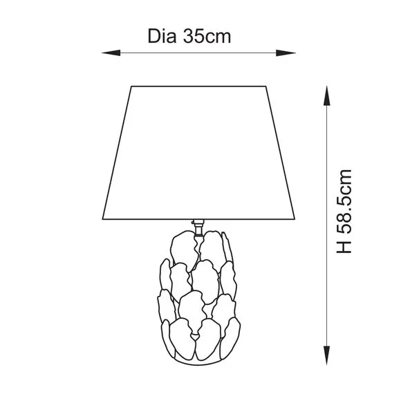 Vogue Floris Boho Table Lamp 6
