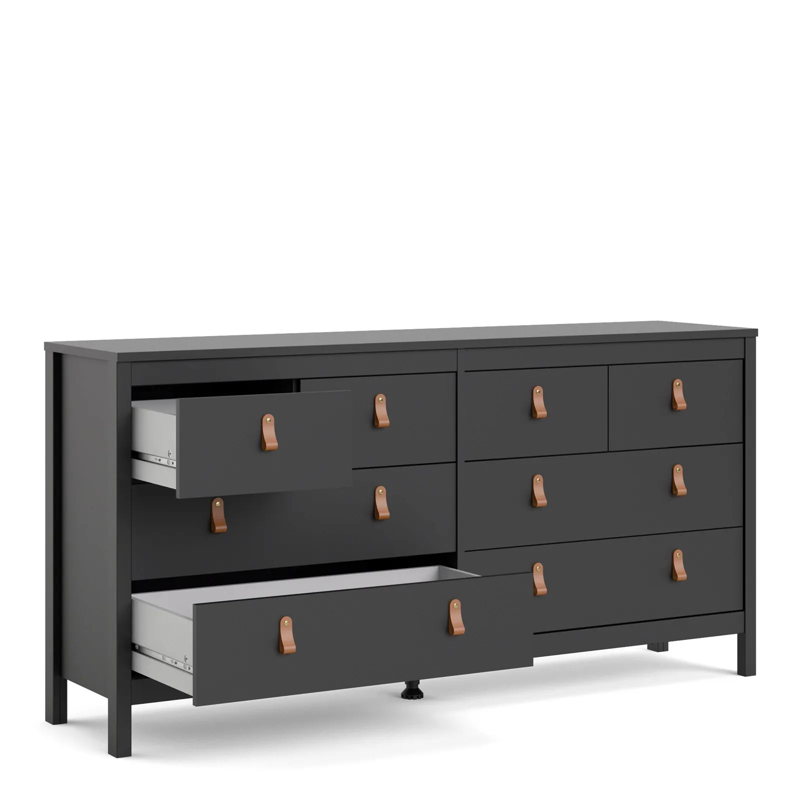 Furniture To Go Barcelona Double Dresser 4+4 Drawers in Black 4