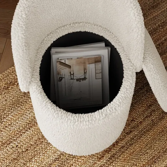 Sherpa Storage Footstool Chair 3