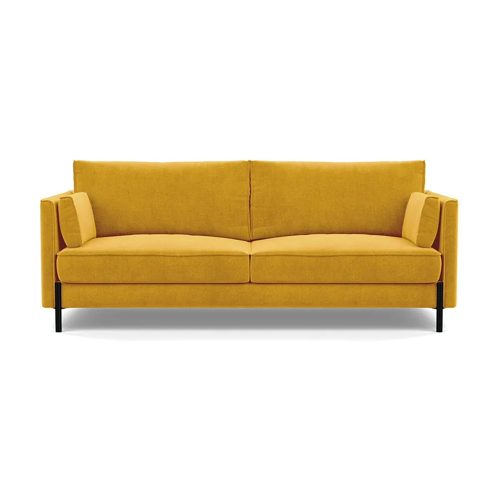 Heal's Tortona 3 Seater Sofa Smart Luxe Velvet Canary