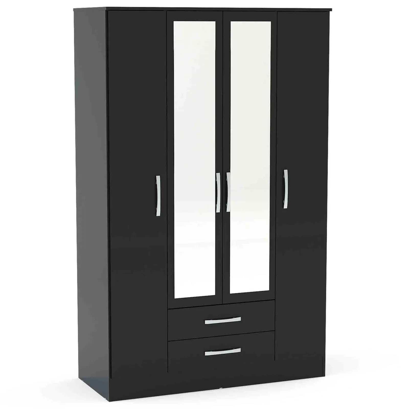 Lynx 4 Door Wardrobe, Mirrored 1