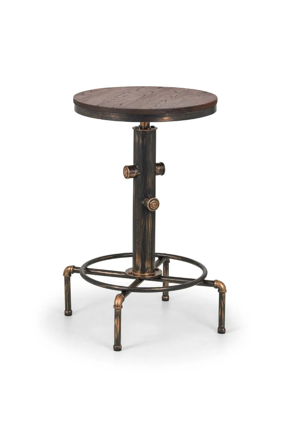 Julian Bowen Rockport Round 2-4 Seater Bar Table in Dark Brown 3