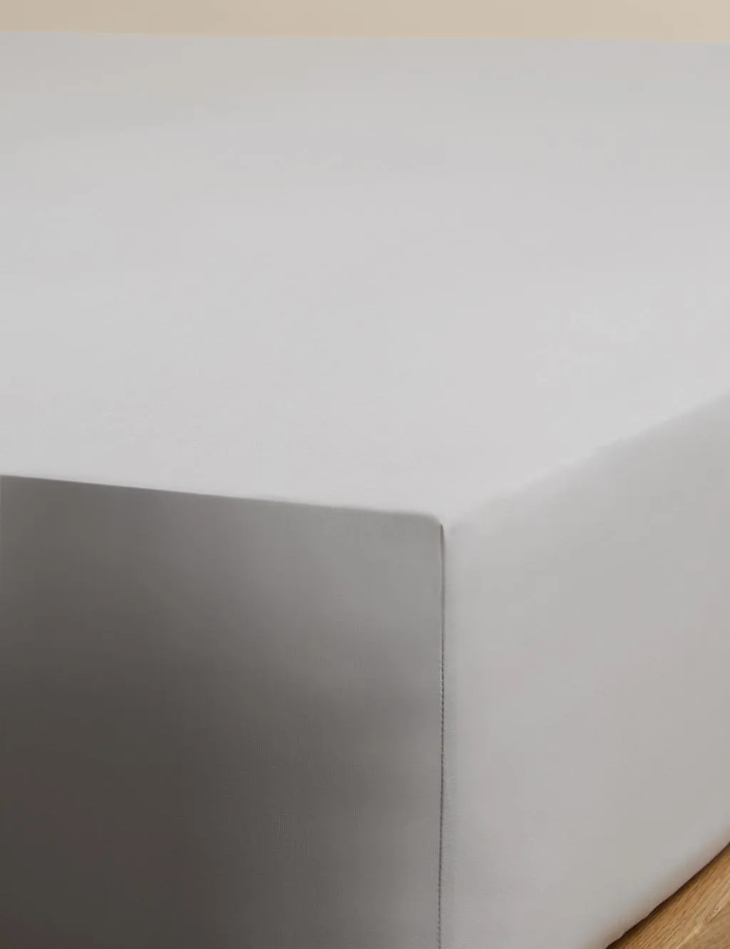 M&S Easy Care Cotton Blend Fitted Sheet Dove