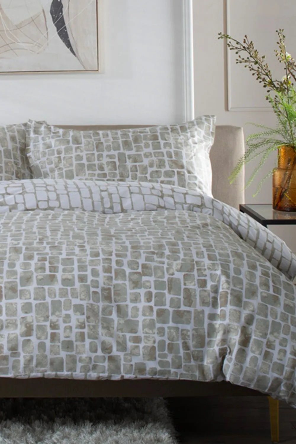 The Lyndon Company Tulle Extrasoft 100% Cotton Breathable Duvet Cover Set in Natural 2