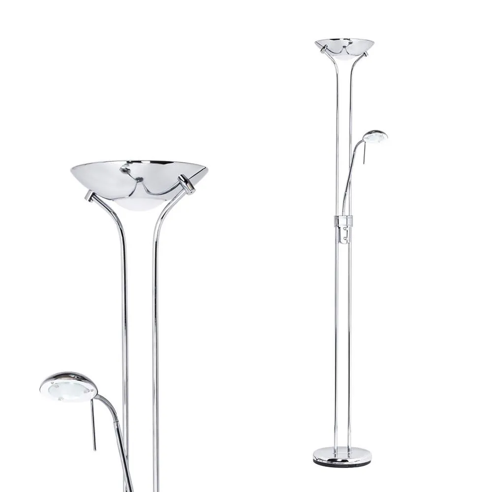 Mother and Child Floor Lamp, Chrome 1
