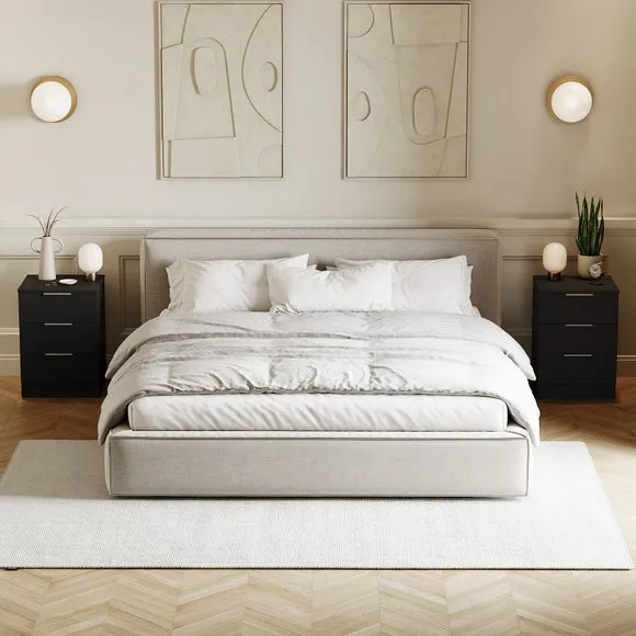 Hayes Set of 2 3 Drawer Bedside Tables 2