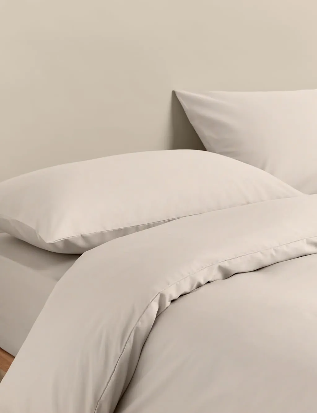 M&S Stay Cool Lyocell Rich Bedding Set Putty