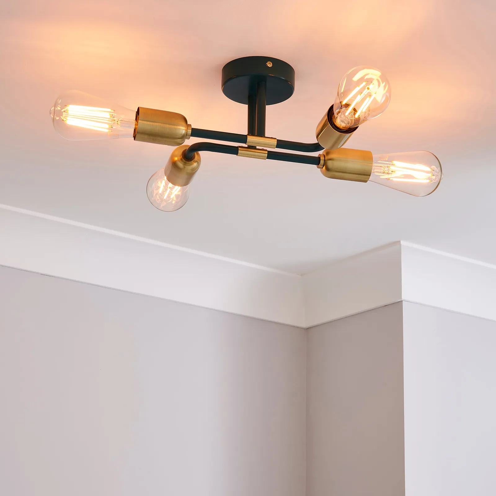Kacy 4 Light Flush Ceiling Light 1