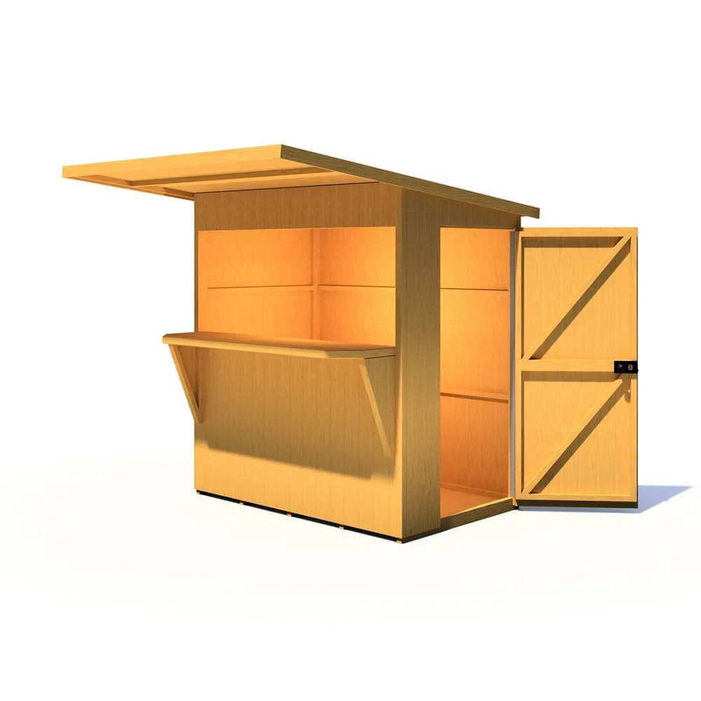Shires Bar Pent 6 x 4 Feet Summerhouses in Light Brown 3