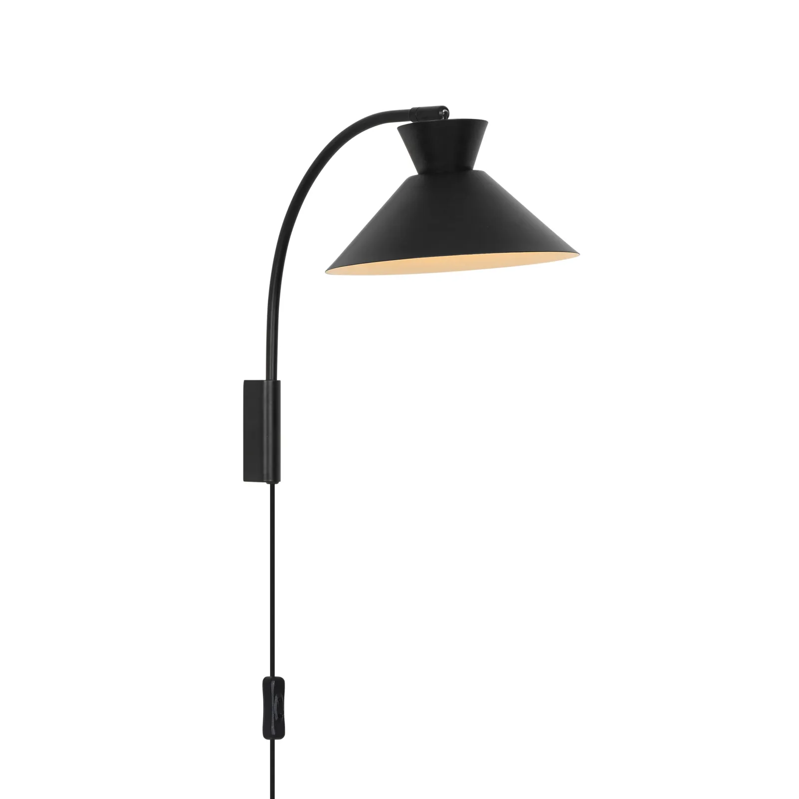 Nordlux Dial Wall Light Black Metal Bedroom E27 Switch Plug In/Mains 2