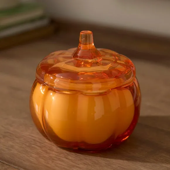 Autumn Pumpkin Shaped Glass Jar Candle 2