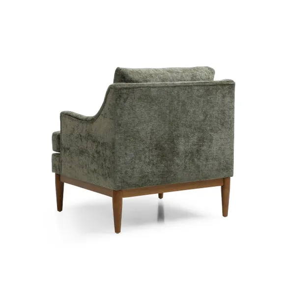 Zella Olive Chenille Occasional Chair 5