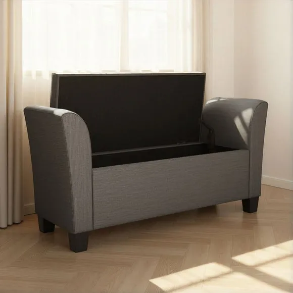 Verona Fabric Window Seat, Charcoal 2