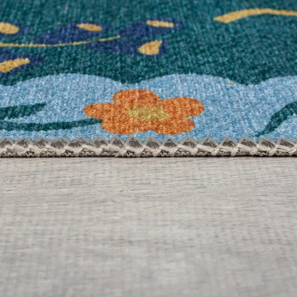 Sabrina Floral Washable Rug 4
