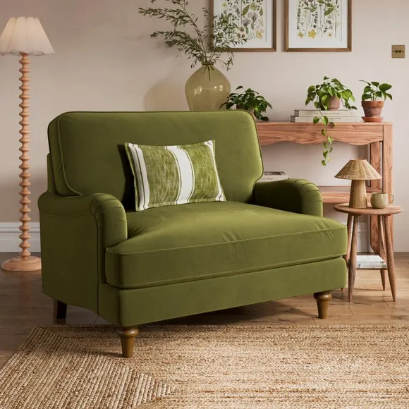Beatrice II Velvet Single Snuggle Sofa Bed 2