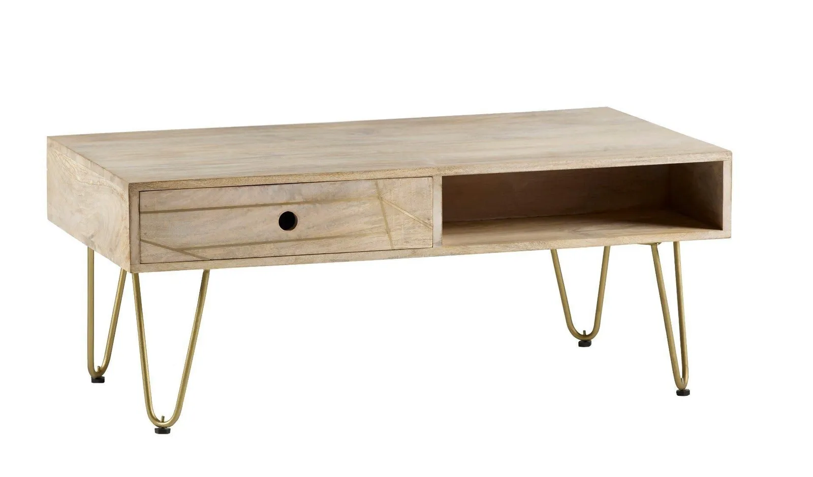 IH Design Rectangular Coffee Table Deiondre Light Mango in Brown 2