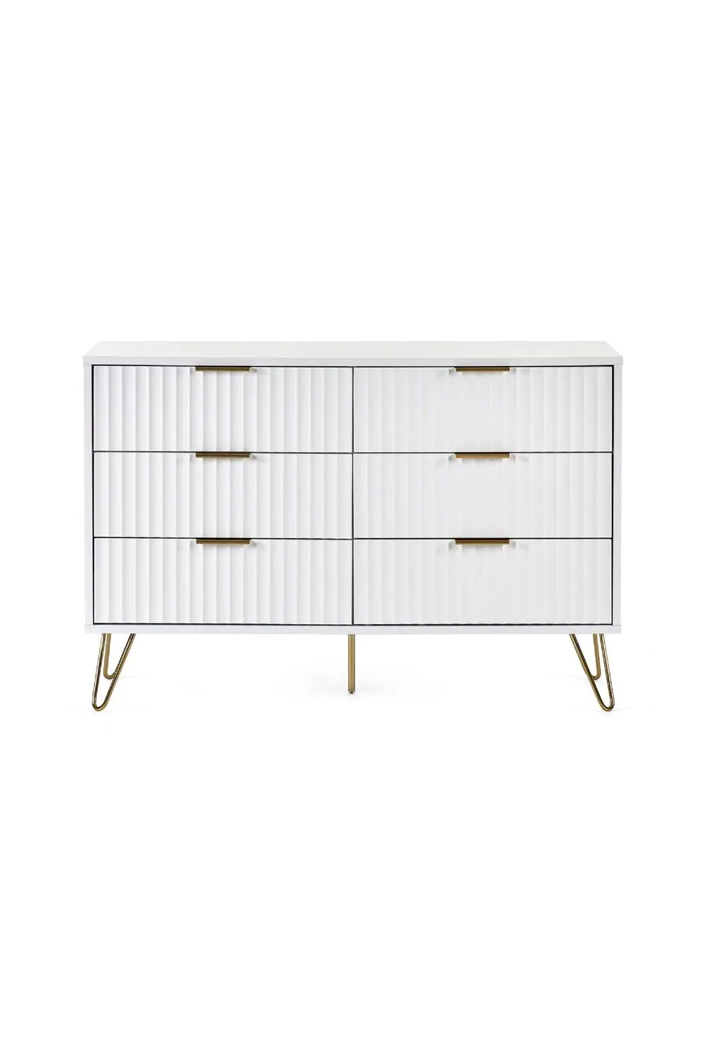 Julian Bowen Murano 6 Drawer Wide Chest in White 5