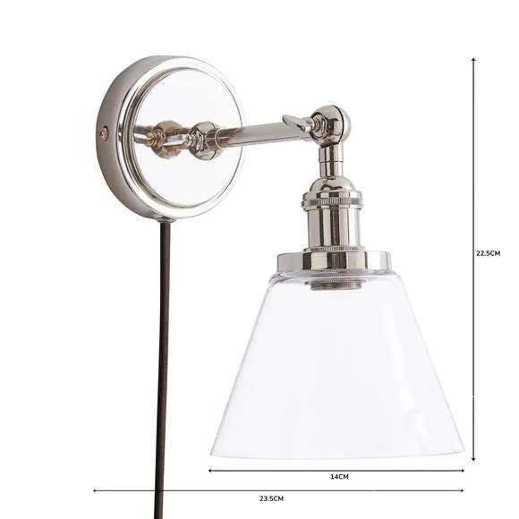 Dorma Purity Nickson Plug In Wall Light 6
