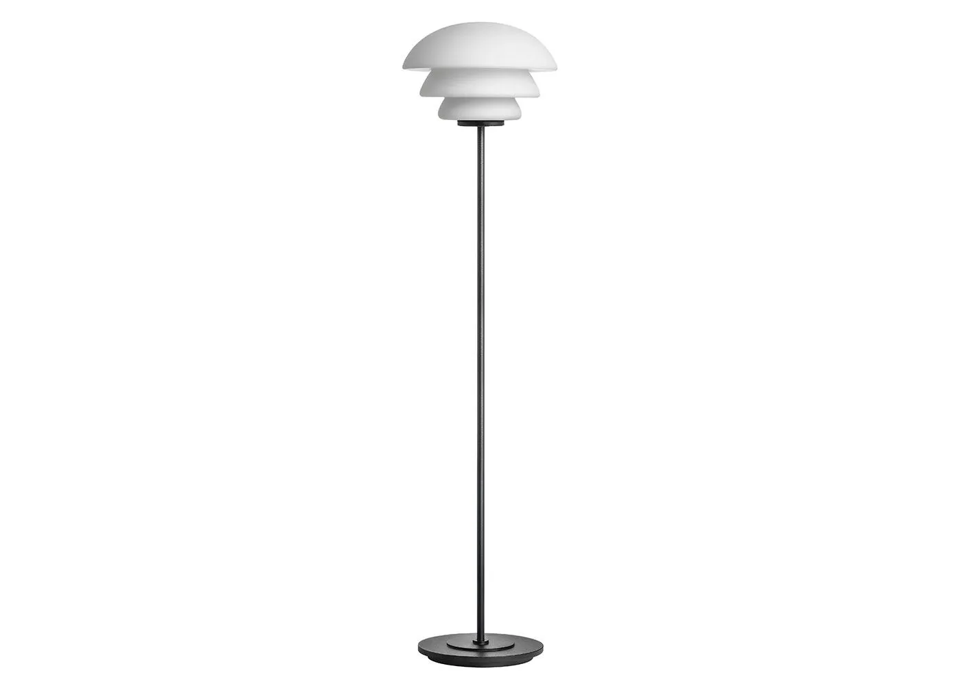 Hadeland Glassverk Archive 4006 Floor Lamp Matt White/Black Base 1