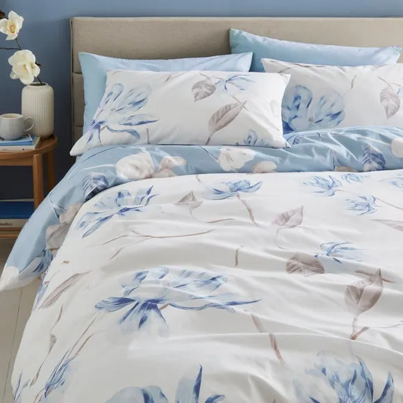 Lois Floral 144 Thread Count Reversible Duvet Cover & Pillowcase Set 4