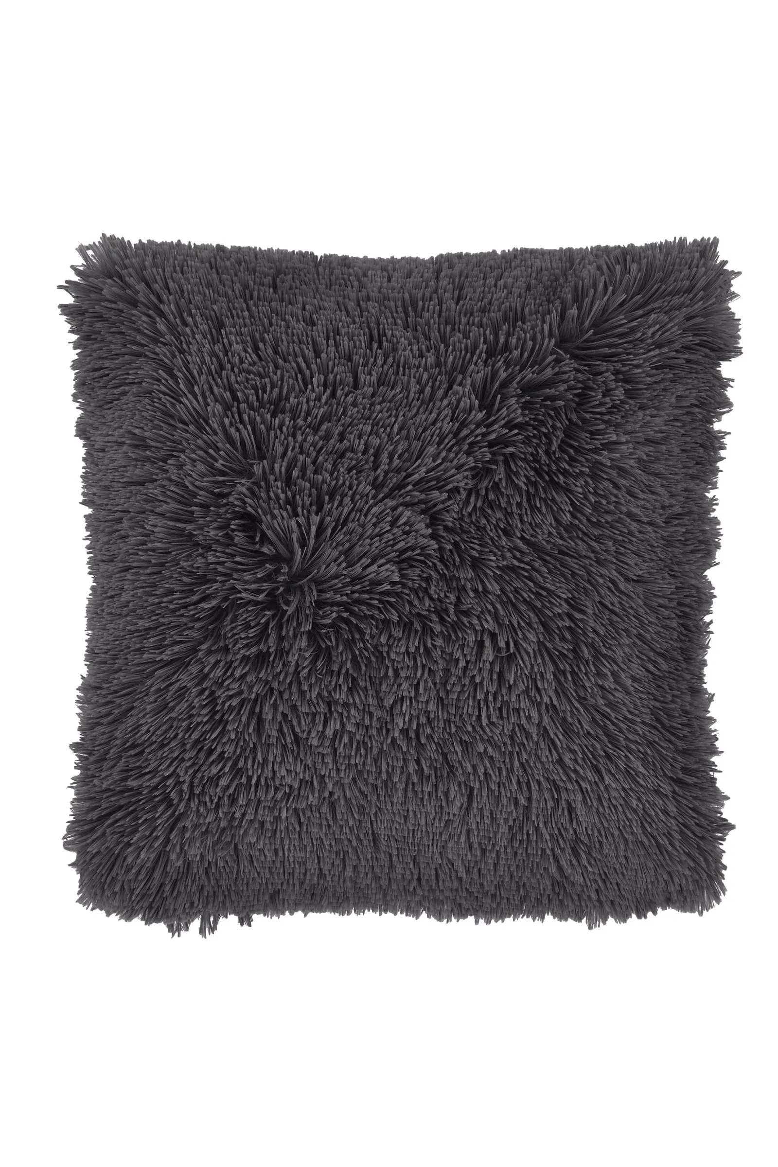 Catherine Lansfield 'Cuddly' Faux Fur Cushion in Charcoal 5