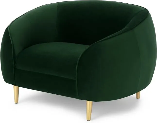 Trudy Armchair, Pine Green Velvet 