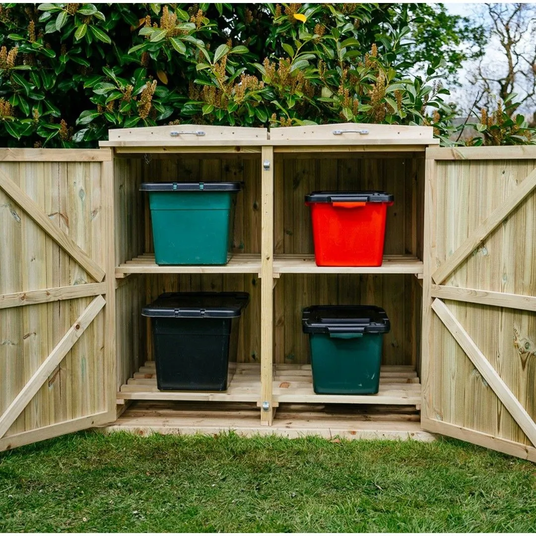 Buttercup Farm Shireburn 4 Box Store - Timber - Fits 4 x Boxes in Brown