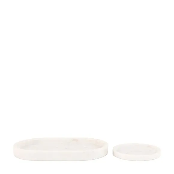 Cedar & Sage Set of 2 Piedra Marble Trinket Trays 4