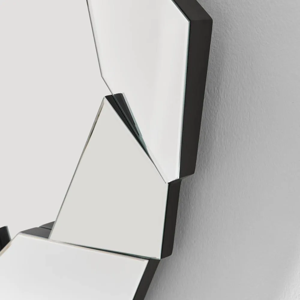 FurnitureboxUK Jewel Medium Abstract Round Wall Mirror in Clear 3